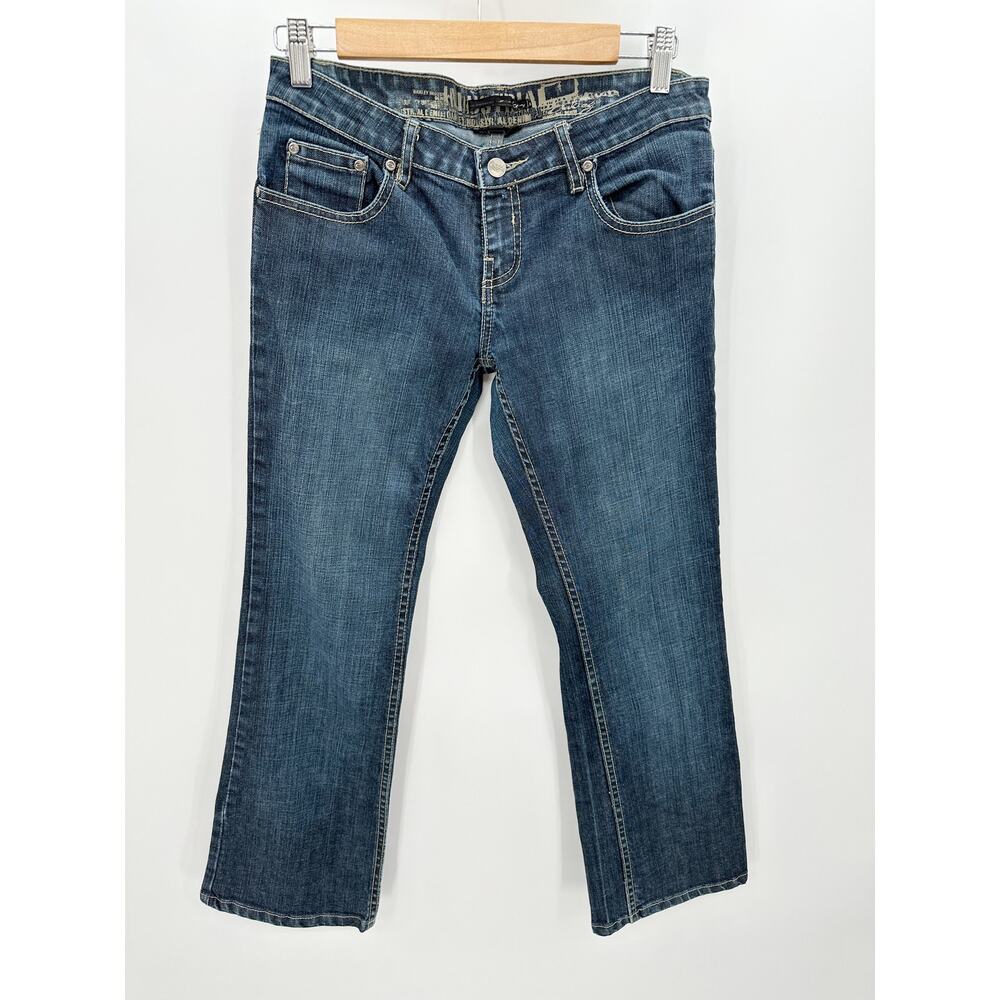 Oakley Dark Wash Blue Cotton Blend Bootcut Denim Jeans Women's Size 6